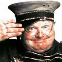Benny Hill saluting